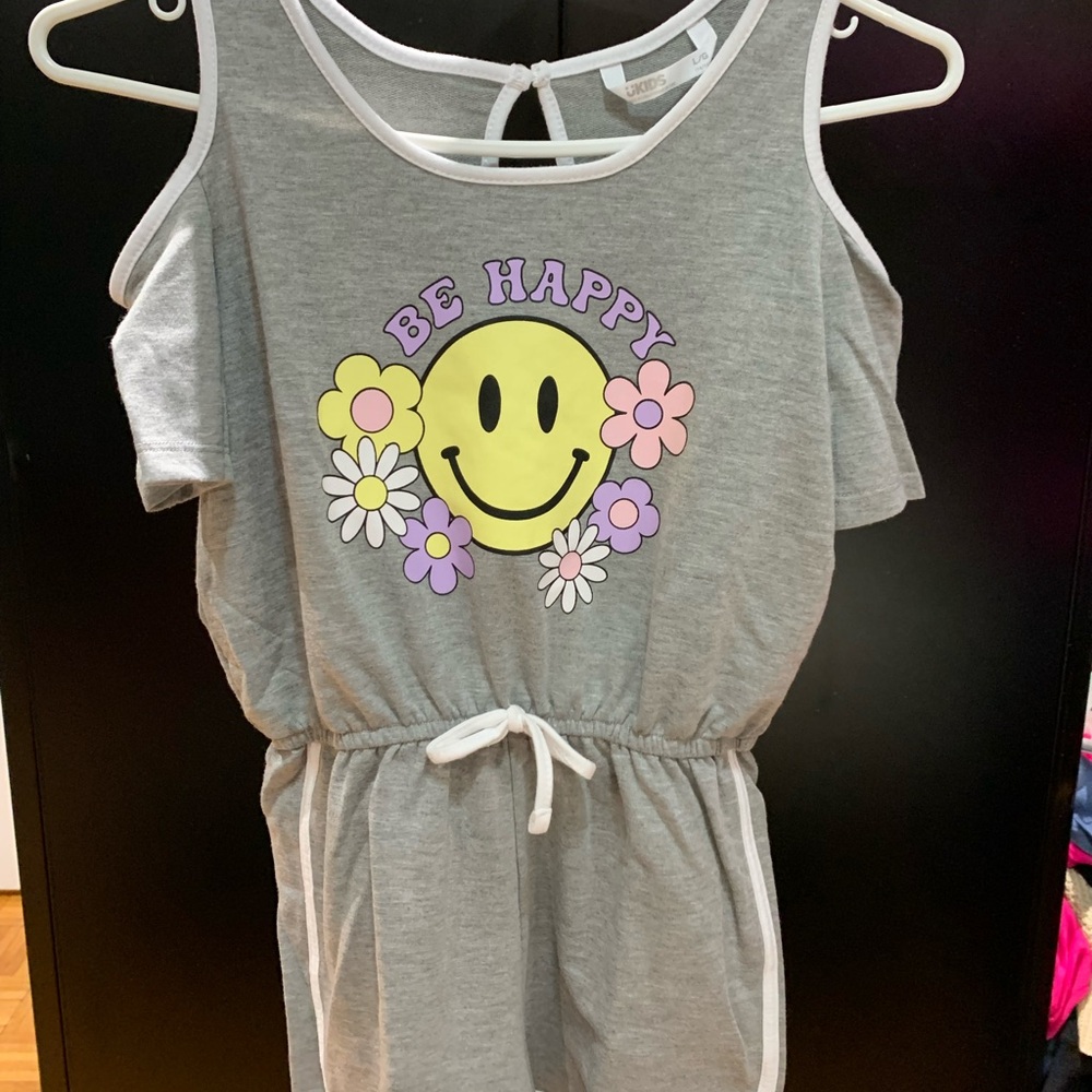 Urban Planet Gray 'Be Happy' Bodysuit